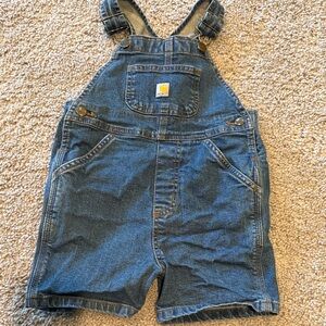 Carhartt Kids Blue Denim Short Overalls